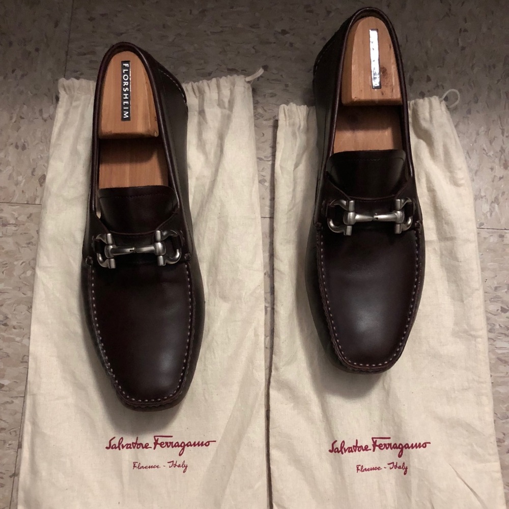Salvatore Ferragamo Mocha Moccasin with Shoe Tree